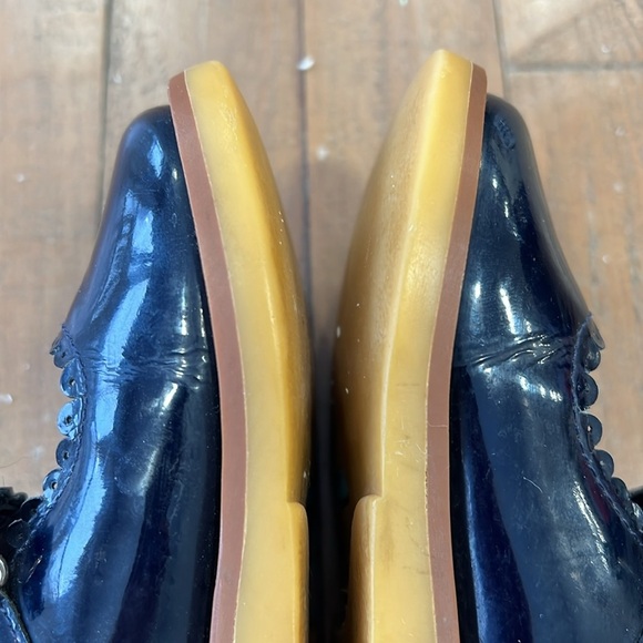 Elephantito navy patent leather scalloped Mary Janes - Picture 7 of 12